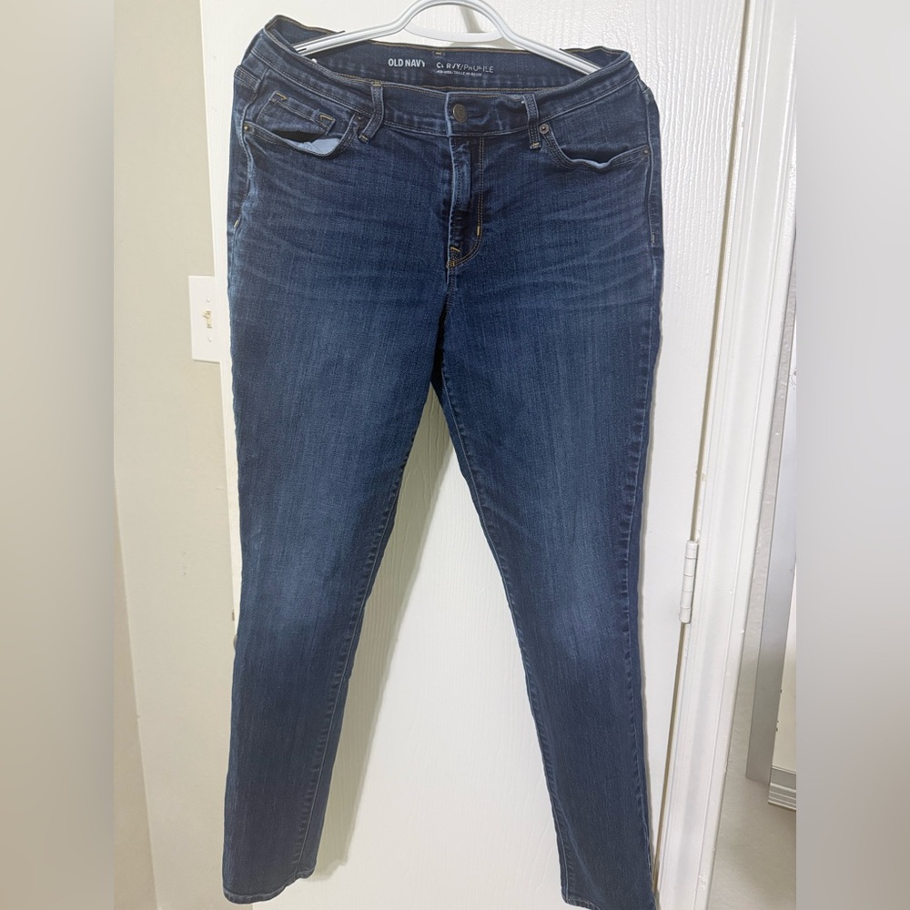 Old Navy Curvy Profile Jeans Women 8 Regular Blue Skinny Stretch Denim